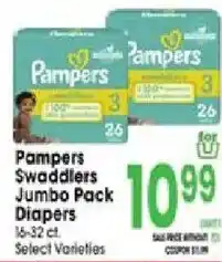 Jewel-Osco Pampers Swaddlers Jumbo Pack Diapers offer