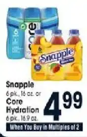 Jewel-Osco Snapple Core Hydration offer