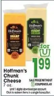 Jewel-Osco Hoffman's Chunk Cheese offer