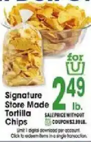 Jewel-Osco Signature Store Made Tortilla Chips offer