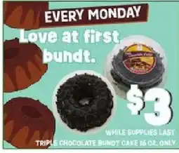 Jewel-Osco Triple Chocolate Bundt Cake offer