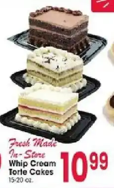 Jewel-Osco Fresh Made In-Store Whip Cream Torta Cakes offer