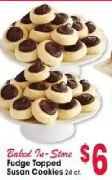 Jewel-Osco Baked In-Store Fudge Topped Susan Cookies offer