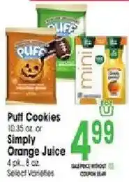 Jewel-Osco Clif Puff Cookies or Clif Simply Orange Juice offer