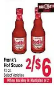 Jewel-Osco Frank's Hot Sauce offer