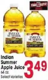 Jewel-Osco Indian summer apple juice offer