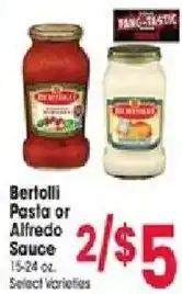 Jewel-Osco Bertolli Pasta or Alfredo Sauce offer