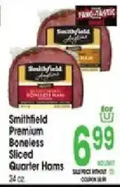 Jewel-Osco Smithfield Premium Boneless Sliced Quarter Hams offer