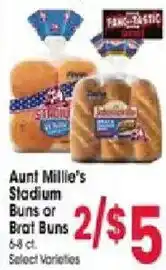 Jewel-Osco Aunt Millie's Stadium Buns or Brat Buns offer