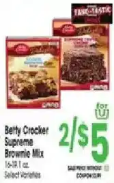 Jewel-Osco Betty Crocker Supreme Brownie Mix offer