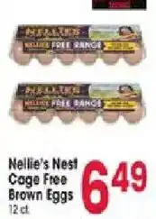 Jewel-Osco Nellie's Nest cage free brown eggs offer
