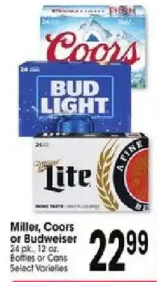 Jewel-Osco Miller, Coors or Budweiser offer