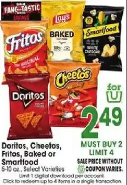 Jewel-Osco Doritos, Cheetos, Fritos, Baked or Smartfood offer