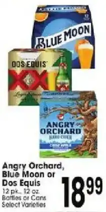 Jewel-Osco Angry Orchard, Blue Moon or Dos Equis offer