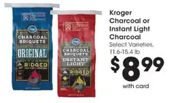 Dillons Kroger charcoal or instant light charcoal offer