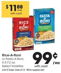 Smith's Rice-A-Roni or Pasta-A-Roni offer