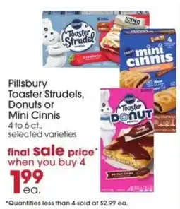 Giant Eagle Pillsbury Toaster Strudels, Donuts or Mini Cinnis offer