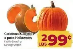 Cardenas Calabaza Castilla or for Halloween offer