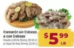 Cardenas Camaron sin Cabeza o con Cabeza offer