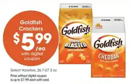 Dillons Goldfish Crackers offer