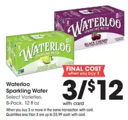 Dillons Waterloo Sparkling Water offer