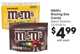 Dillons M&M's Sharing Size Candy offer