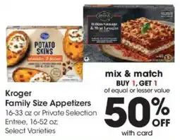 Dillons Kroger Family Size Appetizers offer