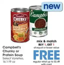 Dillons Campbell's Chunky or Protein Soup offer
