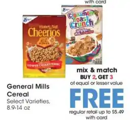 Dillons General Mills Cereal offer