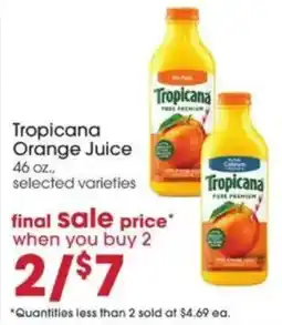Giant Eagle Tropicana orange juice offer