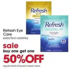 Giant Eagle Refresh eye care selected varieties offer