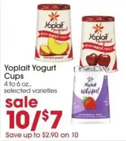 Giant Eagle Yoplait Yogurt Cups offer