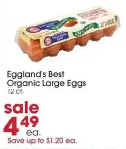 Giant Eagle Eggland's Best Organic Large Eggs offer