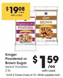 Smith's Kroger powdered or brown sugar offer