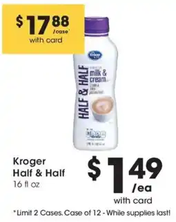 Smith's Kroger Half & Half offer