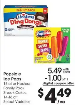 Smith's Popsicle Ice Pops offer
