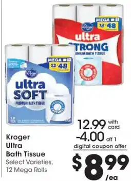 Smith's Kroger Ultra Bath Tissue offer