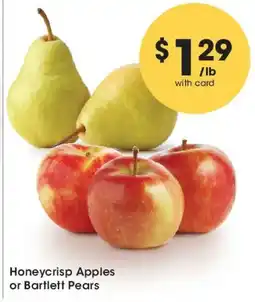 Smith's Honeycrisp Apples or Bartlett Pears offer