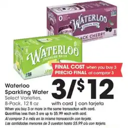 Smith's Waterloo Sparkling Water offer