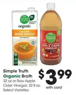 Smith's Simple Truth Organic Broth offer