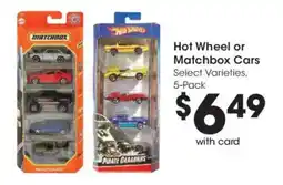 Smith's Hot Wheel or Matchbox Cars offer