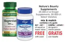 Smith's Nature's Bounty Supplements offer