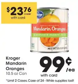 Smith's Kroger mandarin oranges offer