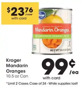 Kroger mandarin oranges