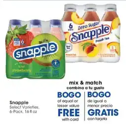 Smith's Snapple Select Varieties offer