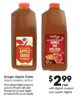 Smith's Kroger apple cider offer