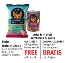 Smith's Siete Tortilla Chips offer