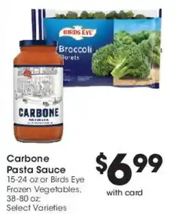Smith's Carbone Pasta Sauce offer