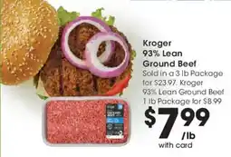 Smith's Kroger 93% Lean Ground Beef offer