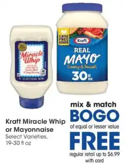 Dillons Kraft miracle whip or mayonnaise offer